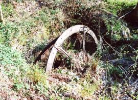 Waterwheel below dam of reservoir, Talybont-on-Usk, Breconshire