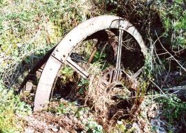 Waterwheel below dam of reservoir, Talybont-on-Usk, Breconshire