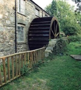 Waterwheel from downstream, Melin Cochwillan, Llanllechid, Caernarvonshire