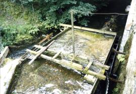 Waterwheel working, Rock Mills, Capel Dewi, Llandyssul, Dyfed, Cardiganshire