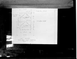 Photograph of scale drawing of cap frame, Hook Mill, East Hampton, Long Island
