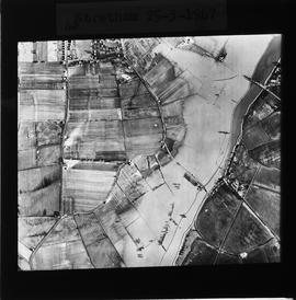 Aerial view of Stretham floods, 1947